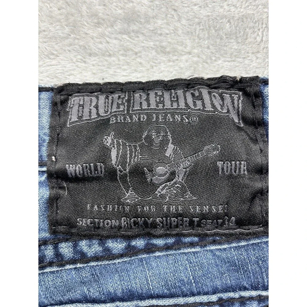 True Religion Ricky Super T Jeans USA Made Vintage Y2K Flap Pockets 31